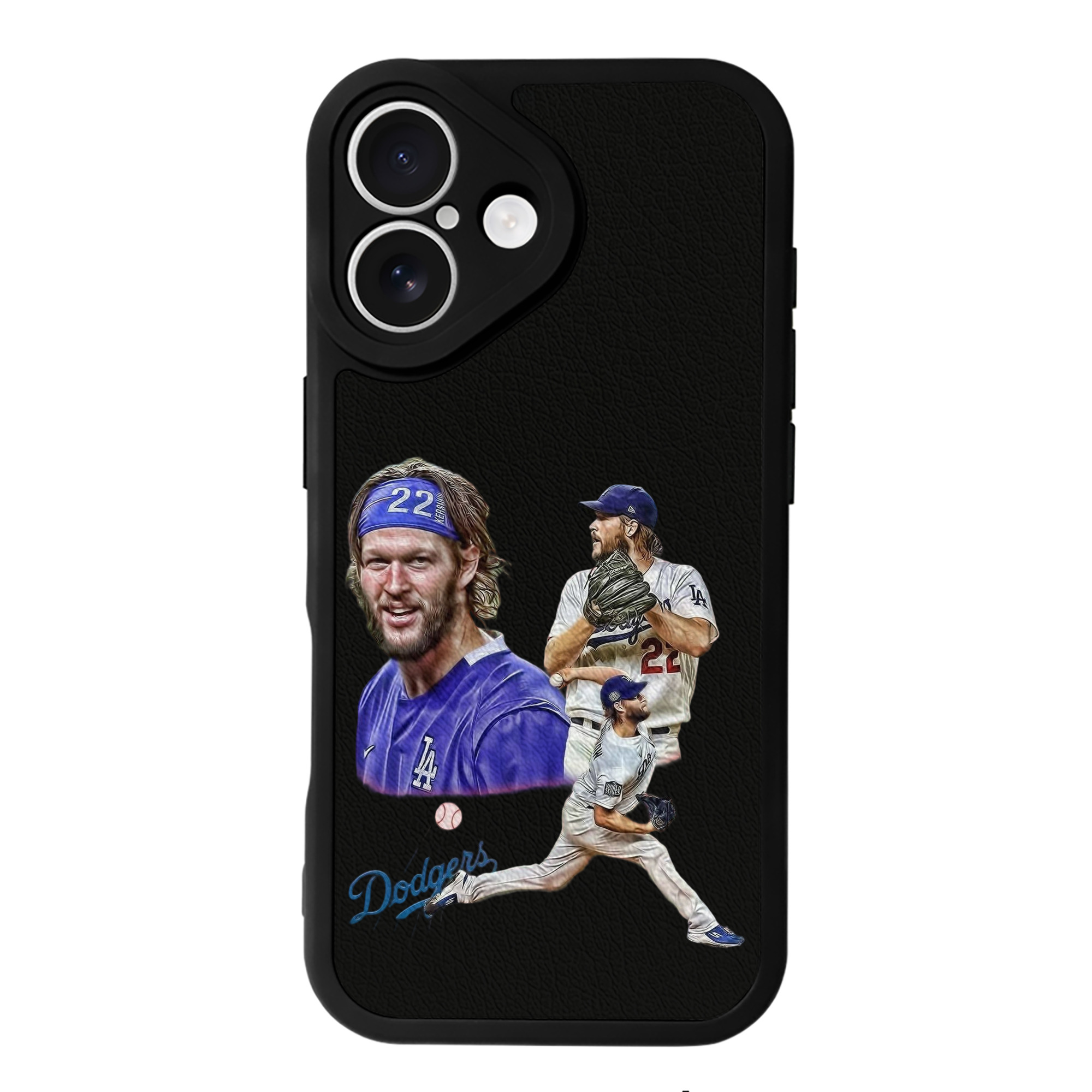 Clayton Kershaw 6 IPhone 16 Silicone Leather Case – UV Print, Lambskin Texture – Perfect Fit, Wireless Charging Compatible, Scratch Resistant, Precise Cutouts – Stylish Protection For IPhone 16